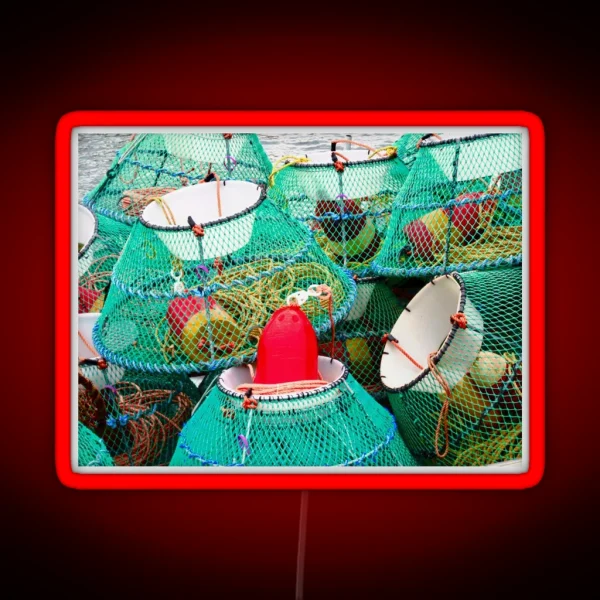 Colourful Lobster Pots RGB Neon Sign
