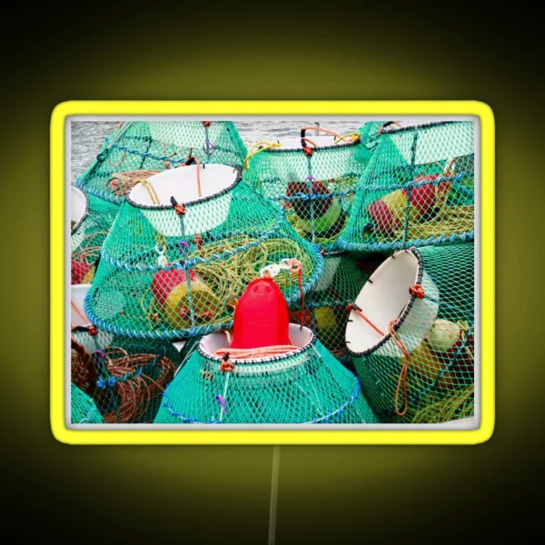 Colourful Lobster Pots RGB Neon Sign