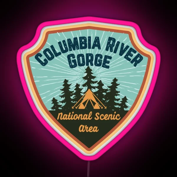 Columbia River Gorge National Scenic Area III RGB Neon Sign