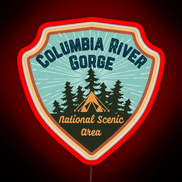 Columbia River Gorge National Scenic Area III RGB Neon Sign