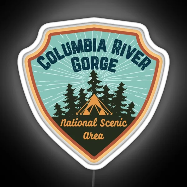 Columbia River Gorge National Scenic Area III RGB Neon Sign