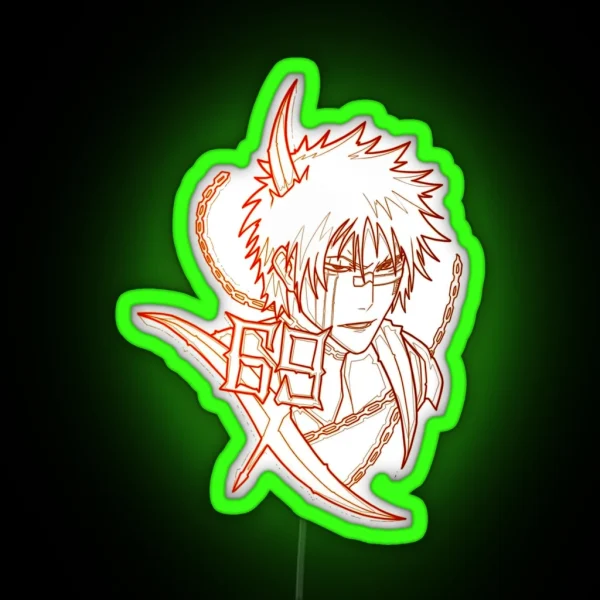 Combination Duty Protect People Hisagi Shuhei Cute Fans RGB Neon Sign