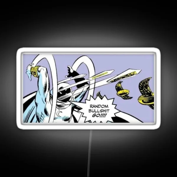 Comic Strip Moon Knight RGB Neon Sign