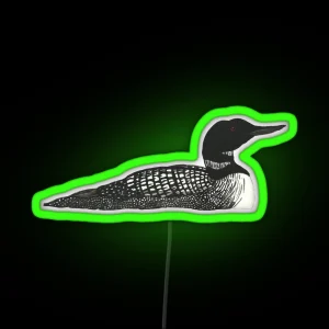 Common Loon RGB Neon Sign