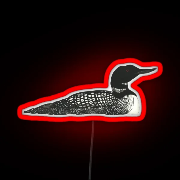 Common Loon RGB Neon Sign