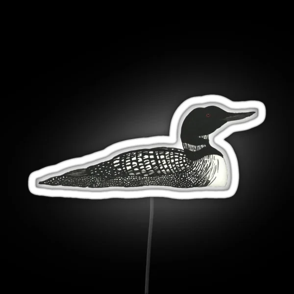 Common Loon RGB Neon Sign