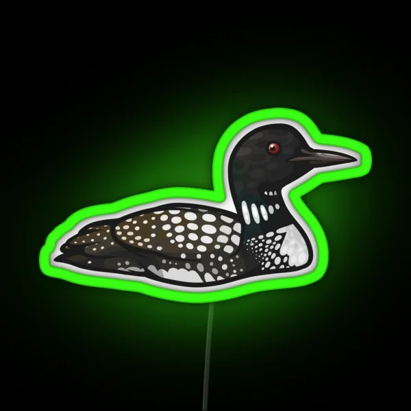 Common Loon RGB Neon Sign