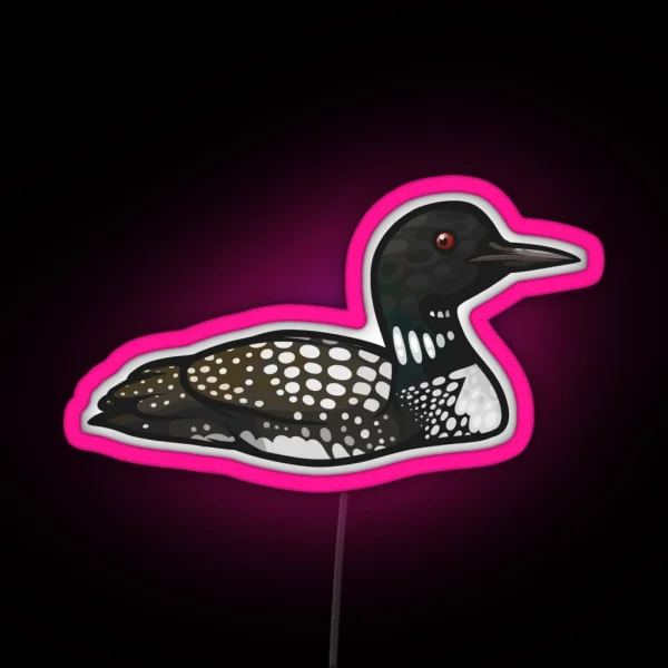 Common Loon RGB Neon Sign