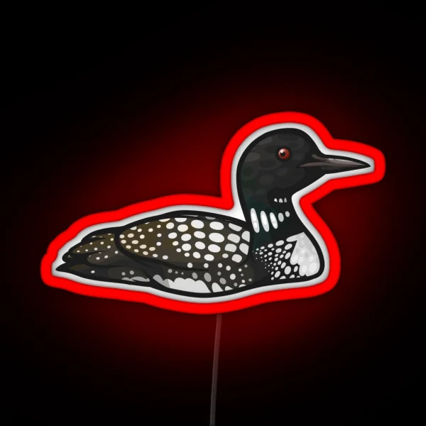 Common Loon RGB Neon Sign