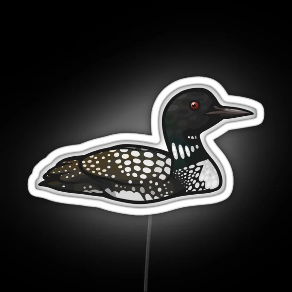 Common Loon RGB Neon Sign