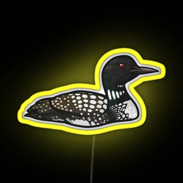 Common Loon RGB Neon Sign