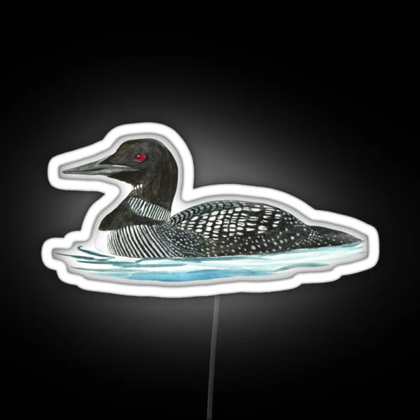 Common Loon RGB Neon Sign