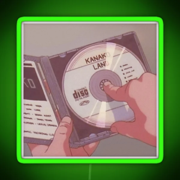 Compact Disk 90 S Pastel Anime Aesthetic RGB Neon Sign