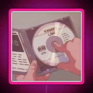 Compact Disk 90 S Pastel Anime Aesthetic RGB Neon Sign