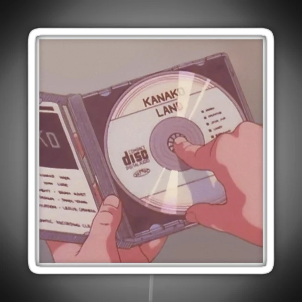 Compact Disk 90 S Pastel Anime Aesthetic RGB Neon Sign