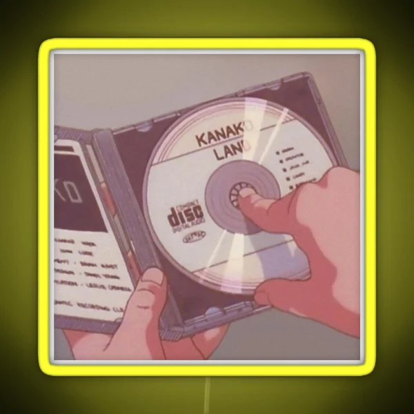 Compact Disk 90 S Pastel Anime Aesthetic RGB Neon Sign