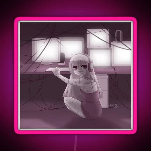 Computer Gal RGB Neon Sign