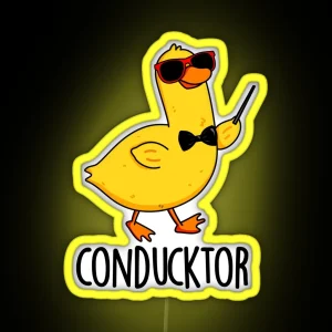 Con Duck Tor Funny Music Conductor Duck Puns RGB Neon Sign