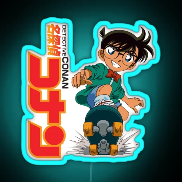 Conan Edogawa Skateboard RGB Neon Sign