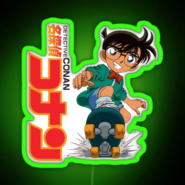 Conan Edogawa Skateboard RGB Neon Sign