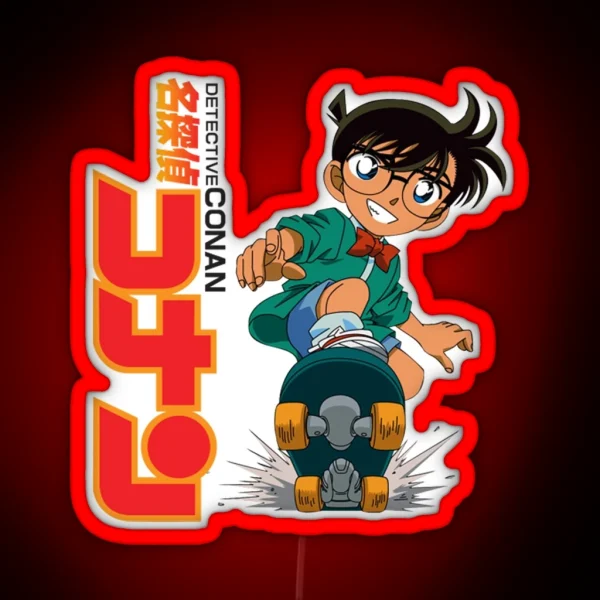 Conan Edogawa Skateboard RGB Neon Sign