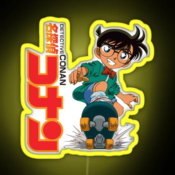 Conan Edogawa Skateboard RGB Neon Sign