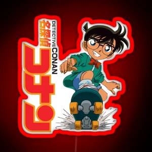 Conan Edogawa Skateboard RGB Neon Sign
