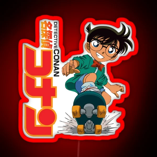 Conan Edogawa Skateboard RGB Neon Sign
