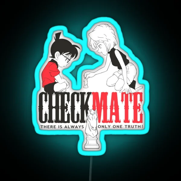 Conan Haibara Coai Detective Conan Checkmate RGB Neon Sign