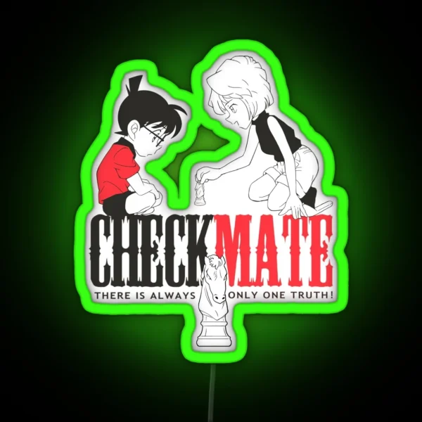 Conan Haibara Coai Detective Conan Checkmate RGB Neon Sign