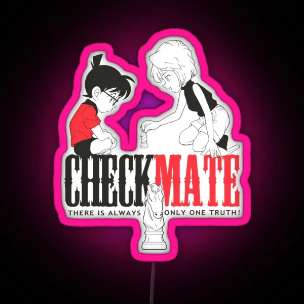 Conan Haibara Coai Detective Conan Checkmate RGB Neon Sign