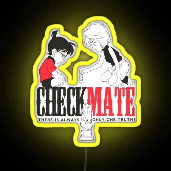 Conan Haibara Coai Detective Conan Checkmate RGB Neon Sign