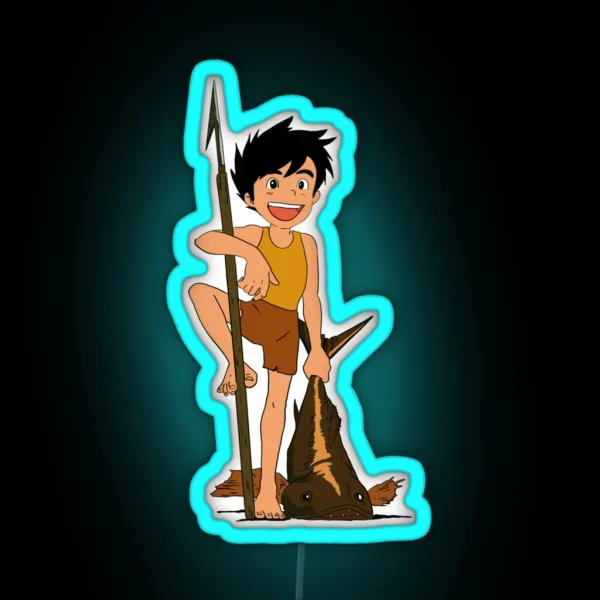 Conan The Future Boy Illustration Fan Art RGB Neon Sign