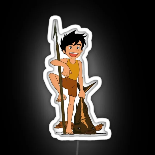Conan The Future Boy Illustration Fan Art RGB Neon Sign