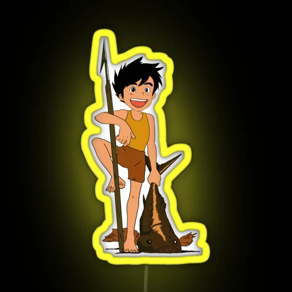 Conan The Future Boy Illustration Fan Art RGB Neon Sign