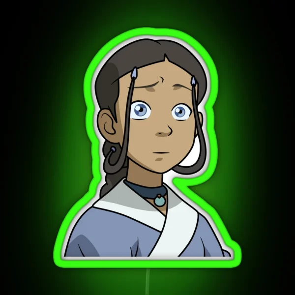 Concerned Katara RGB Neon Sign