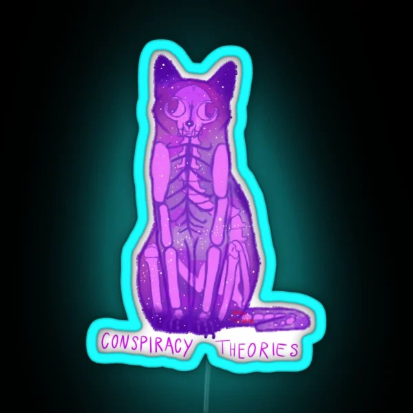Conspiracy Theories Feline RGB Neon Sign