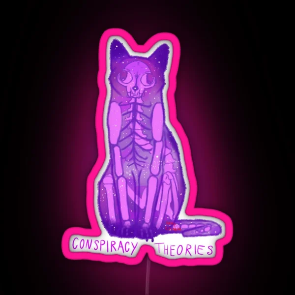 Conspiracy Theories Feline RGB Neon Sign