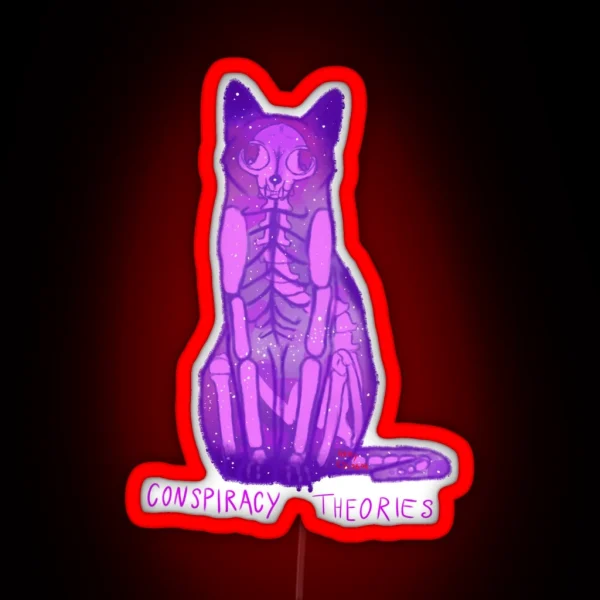 Conspiracy Theories Feline RGB Neon Sign