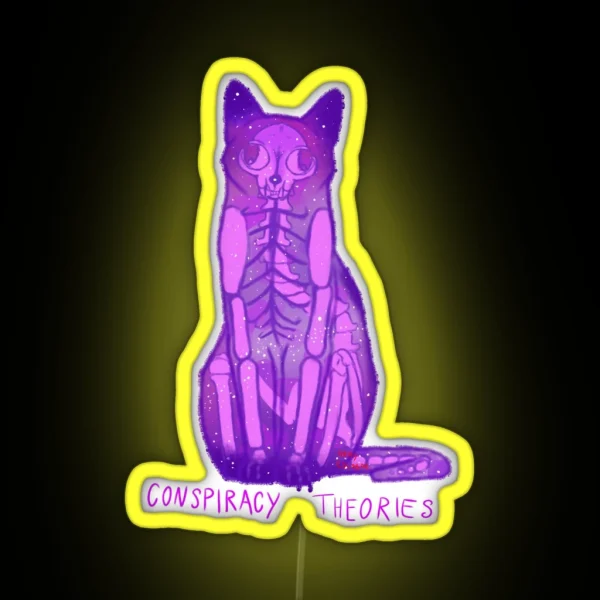 Conspiracy Theories Feline RGB Neon Sign