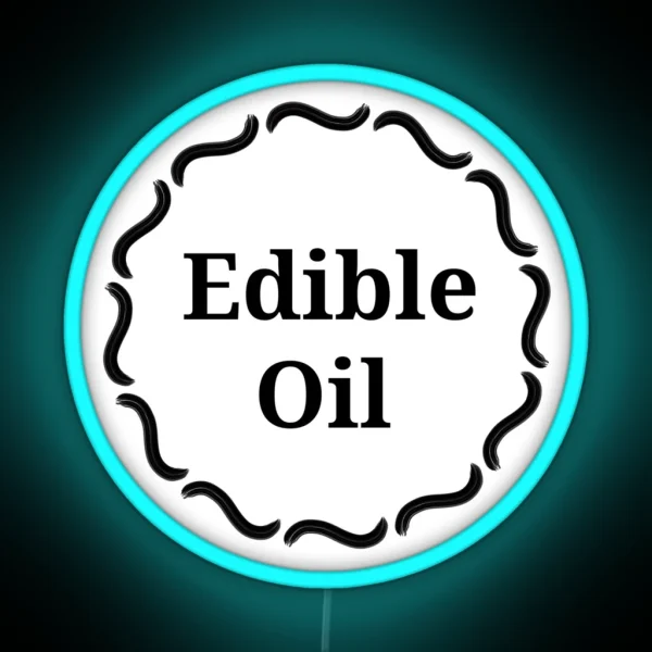 Container Label Edible Oil RGB Neon Sign