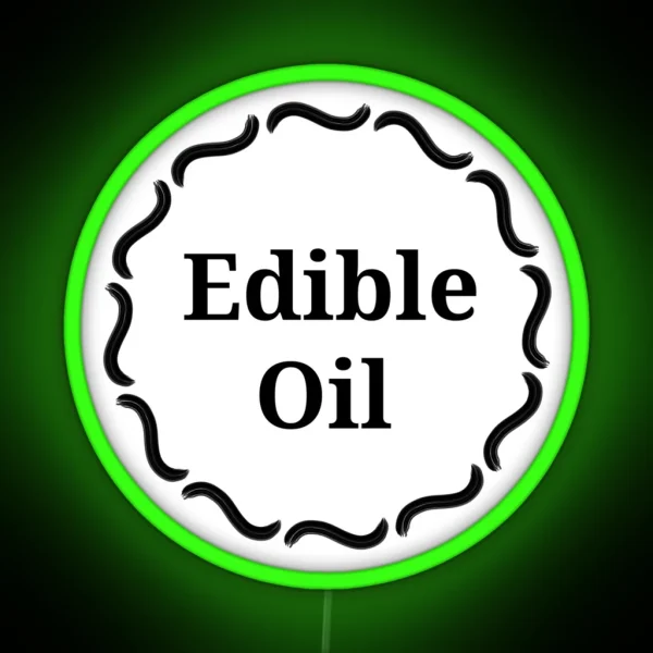 Container Label Edible Oil RGB Neon Sign