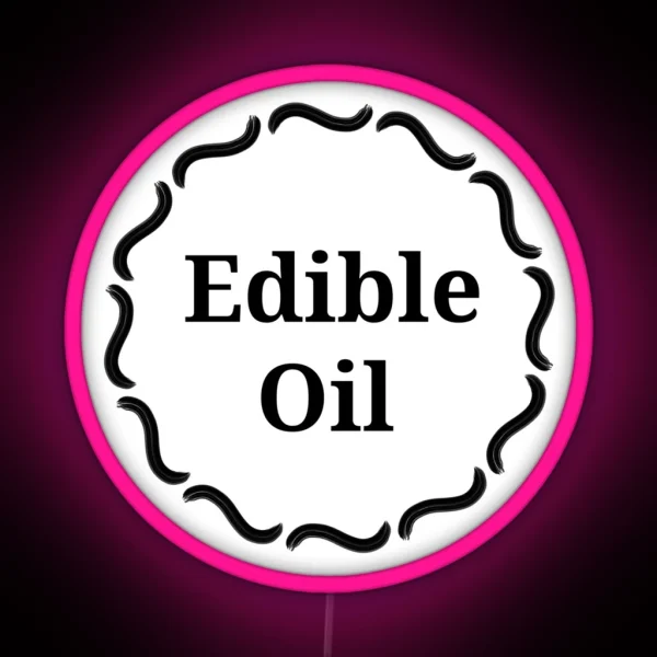 Container Label Edible Oil RGB Neon Sign