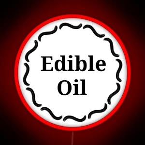 Container Label Edible Oil RGB Neon Sign