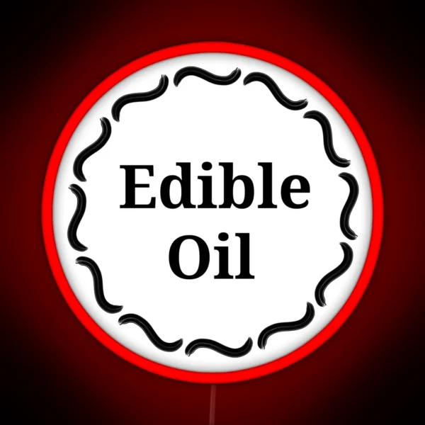 Container Label Edible Oil RGB Neon Sign
