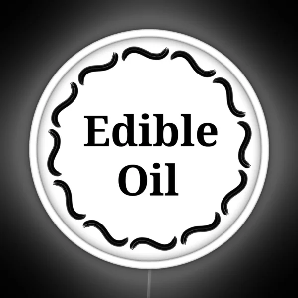 Container Label Edible Oil RGB Neon Sign