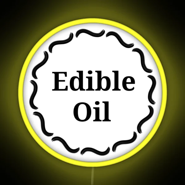Container Label Edible Oil RGB Neon Sign