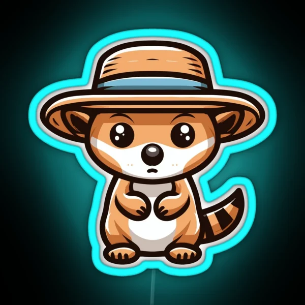Cool Bandicoot In Hat RGB Neon Sign