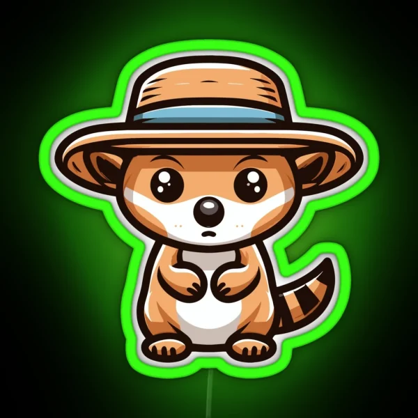 Cool Bandicoot In Hat RGB Neon Sign