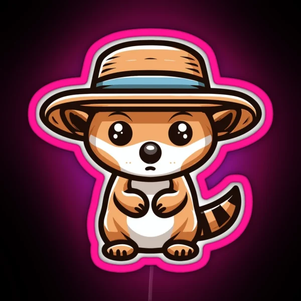Cool Bandicoot In Hat RGB Neon Sign